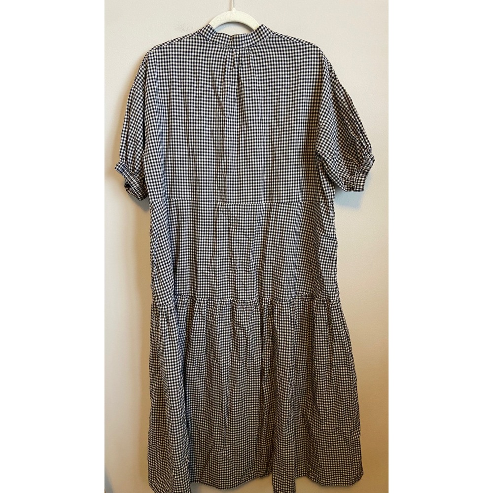 Samansa Mos2 Gingham Check Button Front Tiered Mi… - image 7